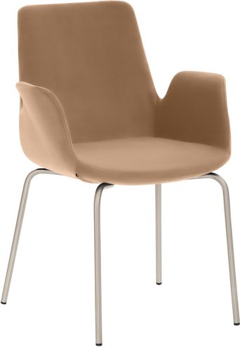 Mayer Sitzmöbel Sessel »2009«, BxHxL: 58 x 87 x 59 cm, Stahl/Stoff - braun