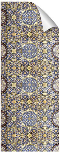 mySPOTTI Duschrückwand-Panel, fresh, Fliesenoptik, 255x100 cm - blau