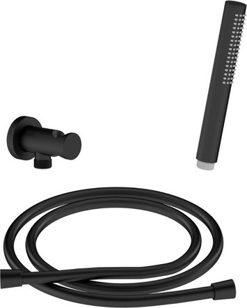 Chris Bergen Brausegarnitur-Set, schwarz matt, Länge Brauseschlauch: 160 cm
