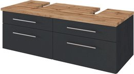 HELD MÖBEL Waschtischunterschrank »Davos«, BxHxT: 120 x 41 x 47 cm - grau