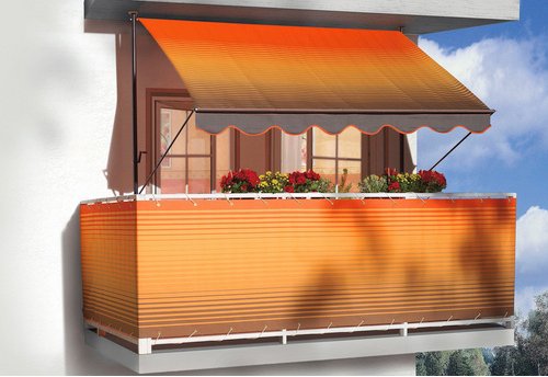 ANGERER FREIZEITMÖBEL Klemmmarkise, BxT: 250x150 cm, braun/orange gestreift