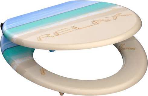 SCHÜTTE WC-Sitz »Relax«, MDF, oval - bunt