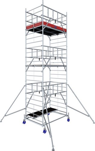 KRAUSE Fahrgerüst »ProTec«, Arbeitshöhe: 7,30 m, max. 200 kg/m², Aluminium - silberfarben