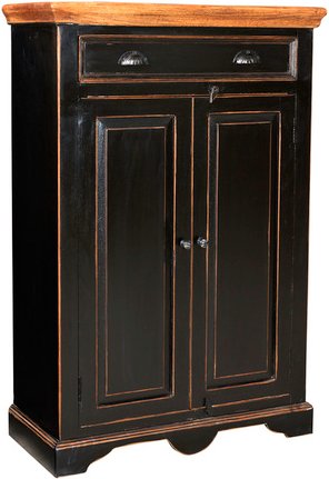 SIT Highboard »CORSICA«, schwarz/honig, mangoholz/Mitteldichte Faserplatte (MDF)