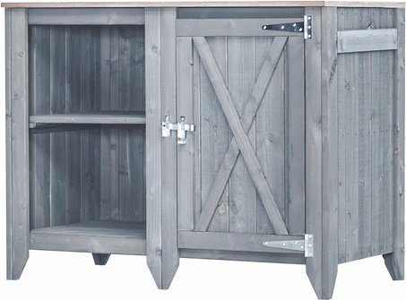 Sideboard »Typ 564«, für Outdoorküche, Holz, hellgrau, 1 Fachböden