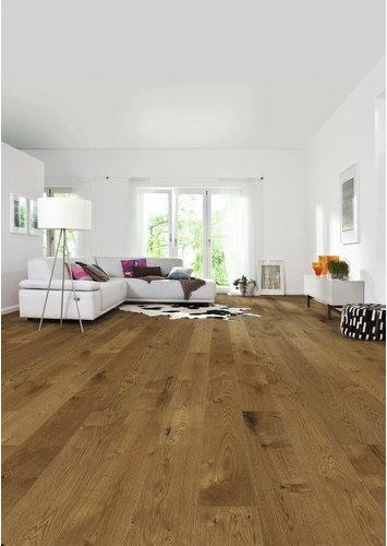 Living by HARO® Parkett »SL 2500«, Landhausdiele 2V Eiche mocca - braun