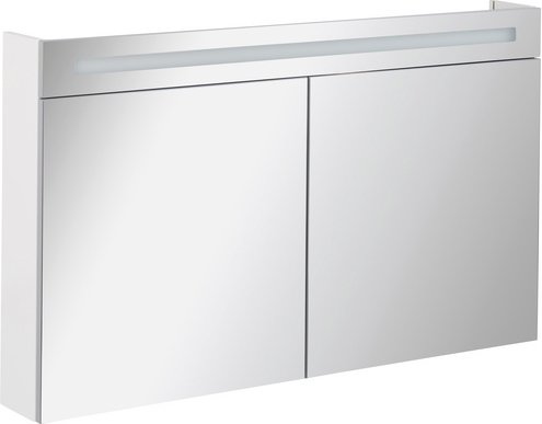 FACKELMANN Spiegelschrank »B.clever«, BxHxT: 120 x 70,6 x 15,8 cm, 6000 K, kaltweiß, 11W - grau
