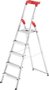 HAILO Sicherheitsleiter »L61 StandardLine«, 5 Stufen, Aluminium - silberfarben