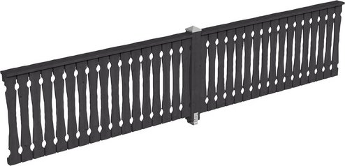 SKANHOLZ Brüstung, B x H: 78,5 x 96 cm, Holz, Farbe: schiefergrau