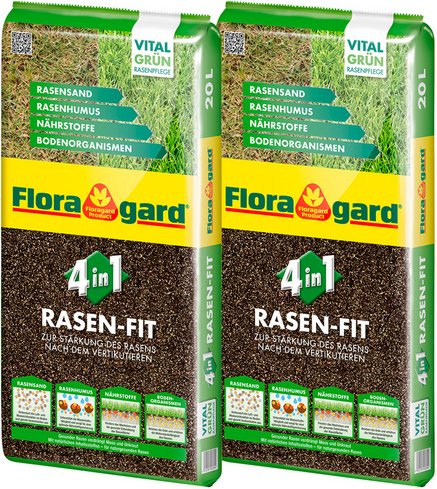 FLORAGARD Rasenpflege, 2 x 20 Liter, Karton - braun