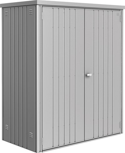 BIOHORT Geräteschrank, Metall, BxHxT: 155 x 182,5 x 83 cm (Außenmaße) - silberfarben