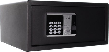 Rottner Tresor Möbeltresor »RFID«, anthrazit, Stahl, (B x H:) 43,5 x 20 cm - schwarz