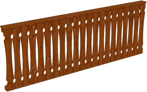 SKANHOLZ Brüstung, B x H: 270 x 96 cm, Holz, Farbe: nussbaum