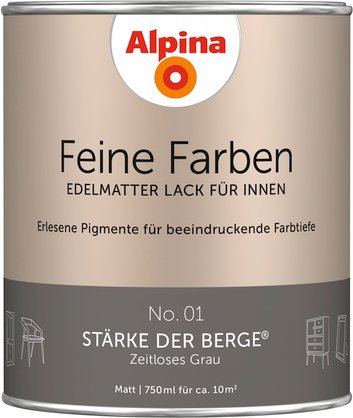 ALPINA Buntlack »Feine Farben«, 0,75 l, grau - beige