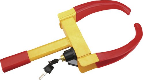 BASI Radkralle, Stahl, für PKWs, SUVs, Wohnmobile, Anhängern - gelb