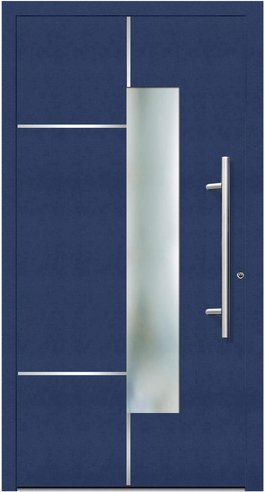 KNOCK Flügelüberdeckende Kunstoff-Haustür »Terra«, stahlblau