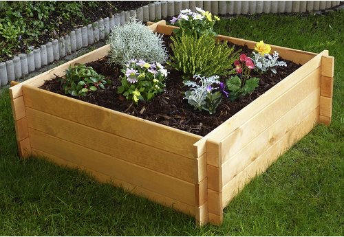 PROMADINO Pflanzbeet, BxH: 100 x 33,5 cm, honig, Kiefernholz - braun