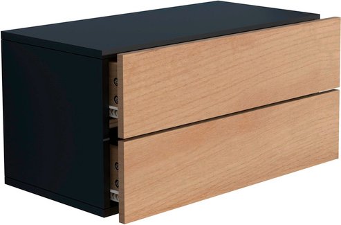 VCM Wandregal »Usal«, BxHxL: 60 x 30 x 32 cm - schwarz