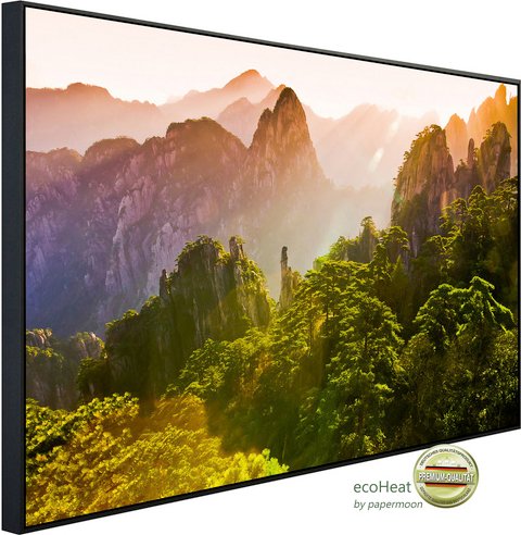 papermoon Infrarotheizung »EcoHeat - Berg Sonnenaufgang«, Matt-Effekt - bunt