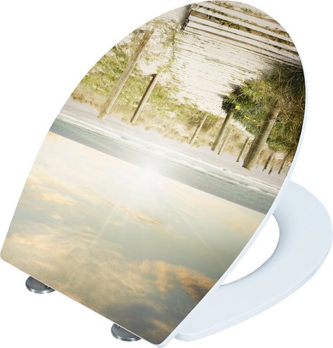 CORNAT WC-Sitz »DÜNE«, Duroplast, oval, mit Softclose-Funktion - bunt