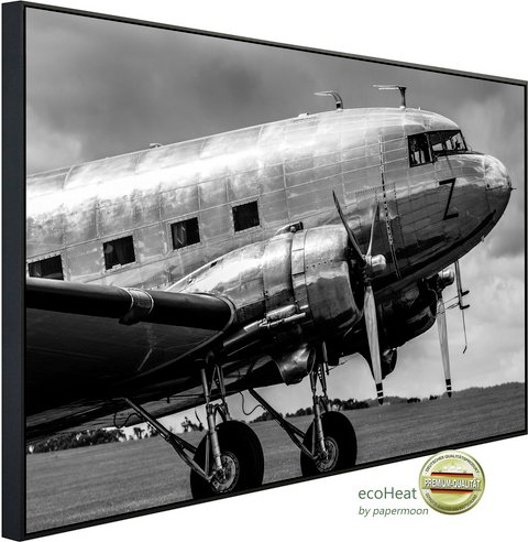 Thumbnail - papermoon Infrarotheizung »EcoHeat - Vintage Verkehrsflugzeug«, Matt-Effekt - bunt