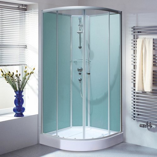 Thumbnail - SCHULTE Runddusche »Kreta II«, B x H x T: 89 x 202 x 89 cm - silberfarben