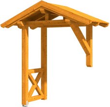 SKANHOLZ Vordach »Siegen 3«, 247 x 116 cm (BxT), nordische Fichte, eiche hell - beige | braun