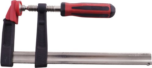 CONNEX Bastlerschraubzwinge, Spannweite: 200 mm, Temperguss/Kunststoff/Stahl, 27 cm - bunt