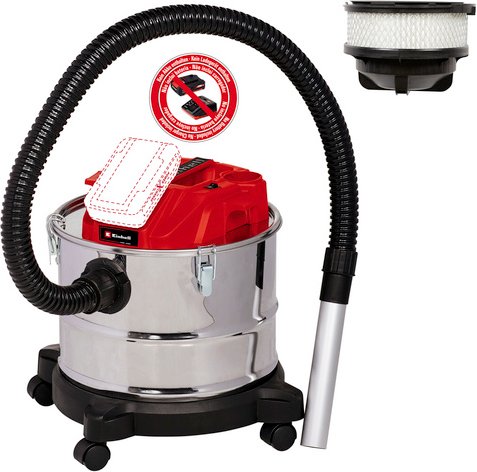 EINHELL Akku-Aschesauger „TE-AV 18/15 Li C-Solo“, Saugleistung: 0,78 m³/min - schwarz
