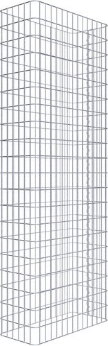 Thumbnail - Gabiona Gabionenzaun, silbergrau, Maschenweite 5 cm x 10 cm - silberfarben