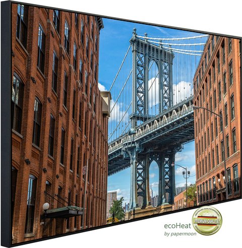 papermoon Infrarotheizung »EcoHeat - Brooklyn Dumbo Bereich«, Matt-Effekt - bunt