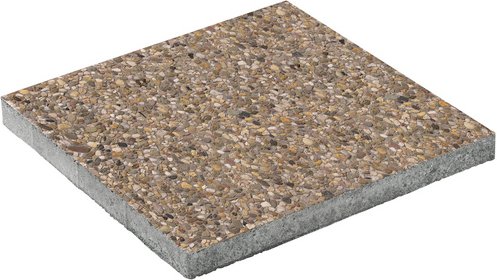 Diephaus Terrassenplatte »Waschbeton«, Beton, Kanten: scharfkantig - bunt