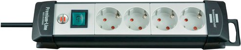brennenstuhl® Steckdosenleiste »Premium Line«, 4-fach, Kabellänge: 5 m, IP20 - grau