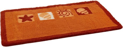 KLEINE WOLKE Badteppich »Beach«, LxBxH: 120x70x2 cm - braun