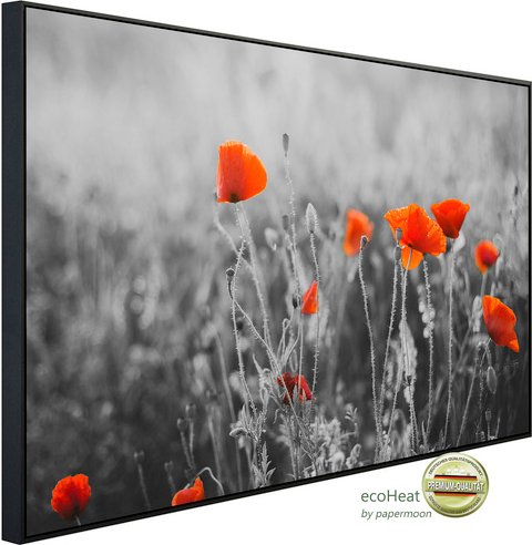Thumbnail - papermoon Infrarotheizung »EcoHeat - Rote Mohnblumen«, Matt-Effekt - bunt