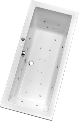 OTTOFOND Whirlpool-Komplettset »Cubic«, BxHxL: 90 x 49,5 x 190 cm, weiß, Farblichttherapie - weiss