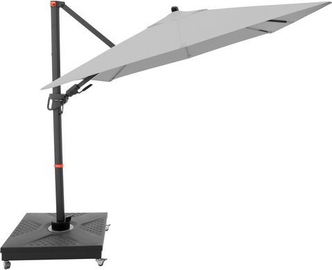 DOPPLER Pendelschirm »MyZone «, 210 x 210 cm, quadratisch, Sonnenschutzfaktor: 50 - grau