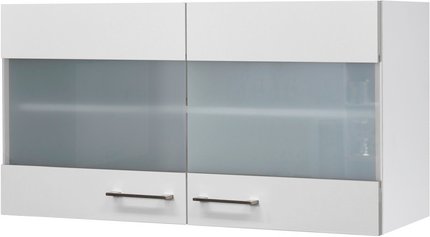 Flex-Well Glas-Hängeschrank »Malmö«, melaminbeschichtete Spanplatte, Anschlagrichtung: links/rechts - weiss