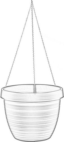 Blumenampel »Catania«, 29 x 22,4 cm (ØxH), Kunststoff, terrakotta - orange