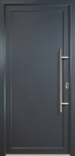 Meeth Kunststoff-Haustür »Signum Exklusiv«, titanfarben, nach Innen öffnend, ohne Türgriff - grau