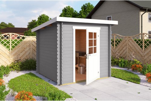 Mr. GARDENER Gartenhaus »Main«, Holz, BxHxT: 230 x 211 x 228,3 cm (Außenmaße) - grau