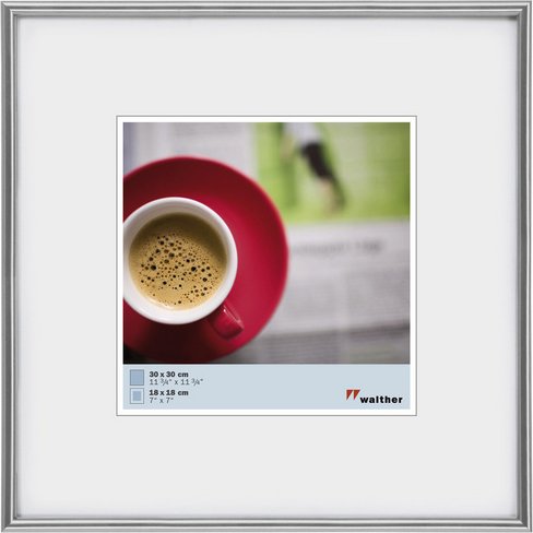 Walther Design Bilderrahmen »GALERIA«, BxL: 31,1 x 31,1 cm, silberfarben, Kunststoff