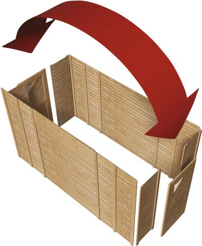 Thumbnail - KARIBU Geräteraum, holzfarben, (BxT): 274 x 204 cm - braun