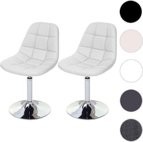 MVG Esszimmerstuhl »MVG-A60«, 2er-Set, 360° drehbar - weiss