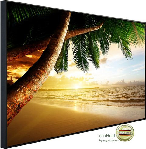 Thumbnail - papermoon Infrarotheizung »EcoHeat - Karibischer Strand Sonnenaufgang«, Matt-Effekt - bunt