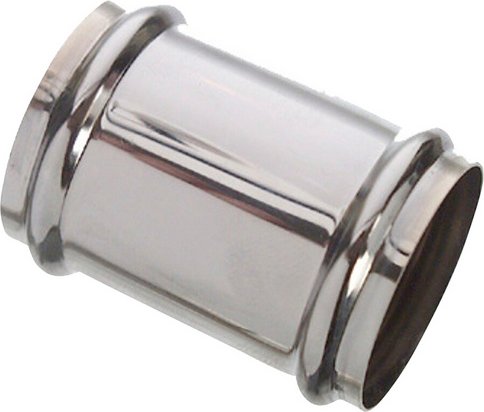 WELLWATER Doppelmuffe, Messing - silberfarben