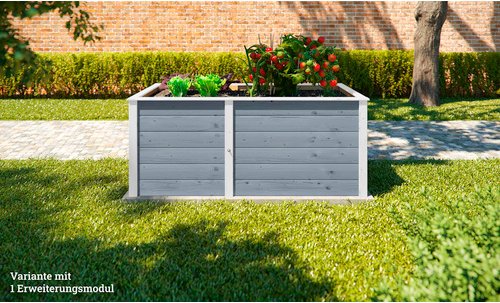 WEKA Ergänzungs-Set, für Hochbeete, BxH: 67 x 69 cm, Holz - schwarz | grau