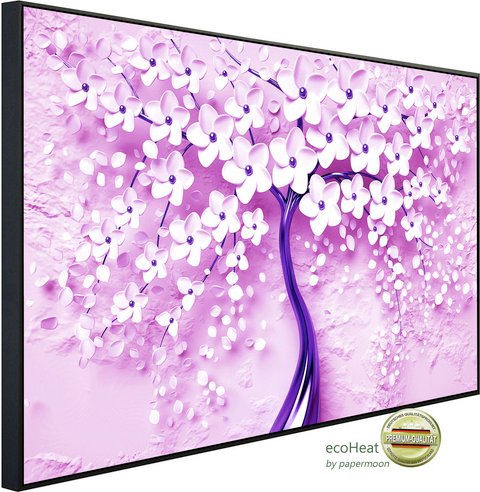 Thumbnail - papermoon Infrarotheizung »EcoHeat - Blumen Baum lila«, Matt-Effekt - bunt