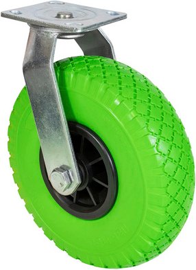 WAGNER Lenkrolle, silberfarben/grün, BxH: 75 x 300 mm, max. Tragfähigkeit: 100 kg - silberfarben | gruen