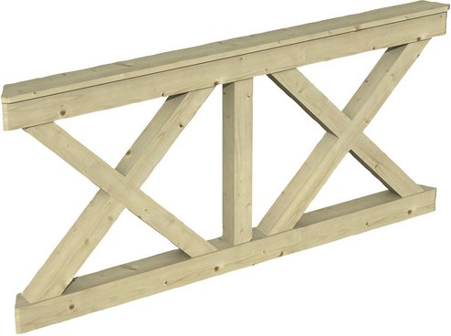 SKANHOLZ Brüstung, BxH: 78,5 x 84 cm, natur, Holz